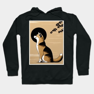 Shiba Inu Dog, Japanese Art Hoodie